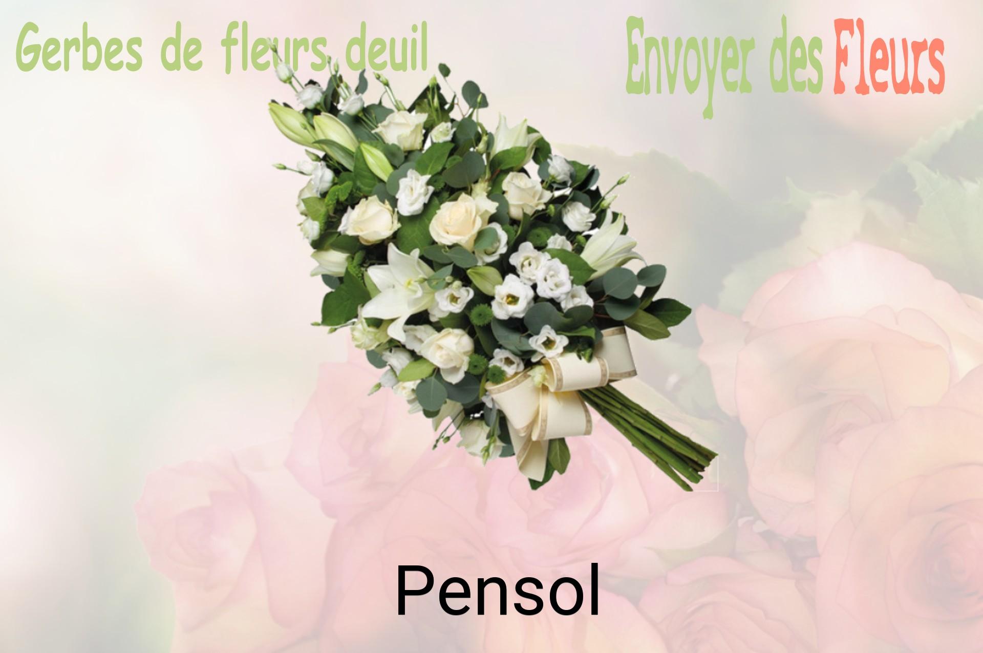 Gerbe de fleurs de deuil livrée à Pensol